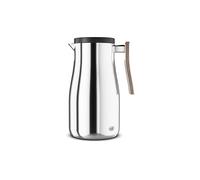 alfi STUDIO ALLURE 1,0 l, acero inoxidable pulido con elementos de madera, termo de doble pared de acero inoxidable, mantiene el calor durante 12 horas, frío 24 horas, cierre giratorio, apertura