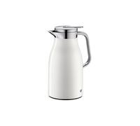 alfi Jarra térmica Skyline 1 l – Acero inoxidable, inserción vidrio duro, tapón pulsador, blanco