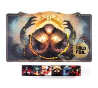 Alfies! The Great Distortion - Alfombra de juego de corona legendaria | Diseño de anillo engrasado a mano | Forma personalizada | Compatible con Magic