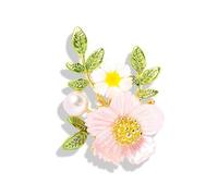 Alfiler con forma de flor de diamantes de imitación de para trajes formales informales Broche floral de brillante Accesorios de joyería para mujer Broche con forma de flor