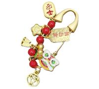 Alfiler De Aleación De Cobre Y Oro Con Cuentas De Cinabrio, Colgante De Seguridad De Método Antiguo Para Mujeres Embarazadas Y Bebés