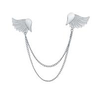Alfiler de corbata con forma de ala, accesorio de metal resistente, adorno único de corbata de ángel para estilos profesionales, clip de collar de ángel resistente, One Size, como se describe, como se