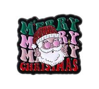 Alfiler esmaltado de Papá Noel con cierre seguro para bisutería, accesorios de joyería festiva familiar, talla única, como se describe