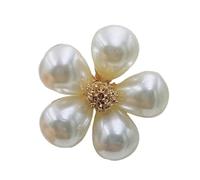 Alfiler versátil de perlas para vestidos, abrigos, blazers, adornado con base de metal resistente y mariposa, broche de solapa de lujo, talla única, como se describe