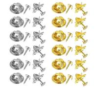 Alfileres Cierres,100 Pares Pines de Repuesto Embrague de Mariposa Imperdibles Broches Pin de Embrague, para DIY Craft Joyería Making Art Decor (Oro, Plata)