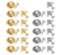 Alfileres Cierres,100 piezas Pines de Repuesto Embrague de Mariposa Imperdibles Broches para Etiquetas de Nombres Ganchos Manualidades Bricolaje DIY Plateado+Dorado