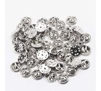 Alfileres Cierres,50 Piezas Pines de Repuesto Embrague de Mariposa Imperdibles Broches para Etiquetas de Nombres Ganchos Manualidades Bricolaje DIY Plateado