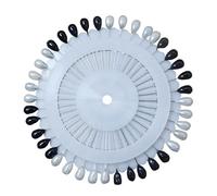 Alfileres con cabezas de perla negra y blanca de 40 mm - Alfileres rectos perlados en forma de pera para proyectos de costura, bordado, pañuelo, hiyab, costura y acolchado para confección de ropa