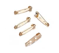 Alfileres con cierre de broche, 50 Unids/lote 15-40mm Alfileres De Aleación Broche Bases En Blanco Base Clip for Suministros Fabricación DIY(Gold2,15mm)