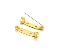 Alfileres con cierre de broche, 50 Unids/lote 15-40mm Broche Clip Base Pin Broches En Blanco for Hacer Joyería DIY(Gold,35mm 50Pcs)