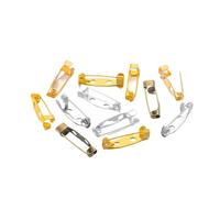 Alfileres con cierre de broche, 50 Unids/lote 15-40mm Broche Clip Base Pin Broches En Blanco for Hacer Joyería DIY(Multicolor,15mm 50Pcs)