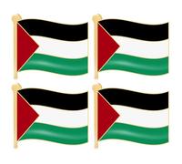 Alfileres de bandera palestina, 4 piezas, aleación galvanizada ondeando, 0, 98 x 0, 79 pulgadas, alfileres palestinos libres para ropa de fiesta de desfile