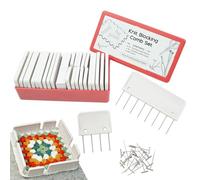 Alfileres De Bloqueo De Punto - Peine De Bloquo De Punto, Alfileres De Bloquo Para Tejer | 100 Uds. Peines Bloqueadores De Puntto Con Pasador En T Para Esteras, Juego De Pasadores De Bloqueo De Ganch