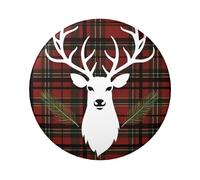 Alfileres de botón de reno de Feliz Navidad, 1 unidad, insignias de botón redondas de 2.4 pulgadas, kit de botones de fotos personalizados para suministros de manualidades, proyectos de fiesta de