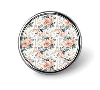 Alfileres de botón para mochilas, broche redondo con estampado de flores de arándanos y torres Eiffel, botones de sublimación para decoración de ropa, sombreros, insignia circular de metal para hombre
