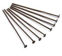 Alfileres de cabeza plana, 200 unids/bolsa 20 mm25 mm30 mm35 mm40 mm45 mm50 mm Alfileres de cabeza plana de metal Alfileres de ojo Agujas Accesorios for hacer joyas DIY(Brass,30mm)
