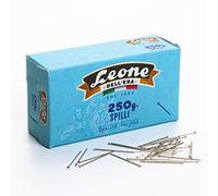 Alfileres de hierro niquelado Leone Dell'Era - Caja de cartón de 250 gr. - N°8 mm 0,90 x 36