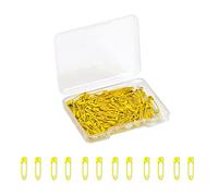 Alfileres de seguridad amarillos, pequeños pines de seguridad para ropa, mini pin de seguridad de metal de 19 mm para etiquetas, manualidades, costura, fabricación de joyas (120 unidades por caja)