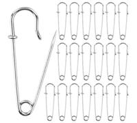 Alfileres de Seguridad Extra Grande, 20 Piezas imperdibles Kilt Acero Inoxidable, Imperdibles de Seguridad Resistentes para Mantas, Tejidos, Joyas y Manualidades (63mm)