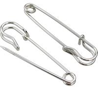 Alfileres de seguridad grandes, 20 unidades de imperdibles Kilt, 50 mm de acero inoxidable, imperdibles resistentes para mantas, tejidos, joyas y manualidades