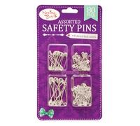 Alfileres de Seguridad para Caja de Costura, Color Plateado, 80 Unidades