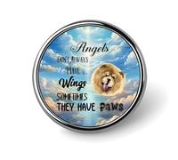Alfileres esmaltados con diseño de ángeles que no siempre tienen alas, alfileres para sombrero, pérdida de amados en memoria amorosa, alfileres de mochila para perro, regalo para dueño de perro