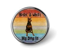 Alfileres esmaltados con texto en inglés "Home Is Where My Dog Is Dog" para mochilas, perros, cachorros, broches, regalo para dueños de perros, botones personalizados, regalo brillante para perro