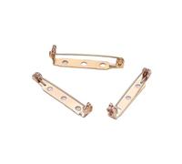 Alfileres metálicos para broches con orificios, 50 Uds. Broche Multicolor de 20-38mm, Base, cierre trasero, soporte for insignia for fabricación joyas DIY(Gold2,25mm)