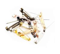 Alfileres metálicos para broches con orificios, 50 Uds. Pines de Base Clip broche en blanco Multicolor 15-40mm for hacer joyería DIY(Mix,25mm)