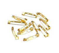 Alfileres metálicos para broches con orificios, Broche Clip Pin Backs 50 Uds Base en blanco 15-35mm for joyería Mak DIY Find s(20mm)