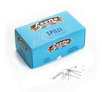 Alfileres para Camisas de Acero Inoxidable 304 con Cabeza de Gota Plateada Leone Dell'Era - Caja de 10000 Unidades - 0,60 x 26 mm