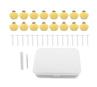 Alfileres para Edredón, 16 Juegos de Clips para Fundas de Edredón, Alfileres para Edredón, Sujetadores de Botones Desmontables para Edredones, Cojines y Cortinas (YELLOW)