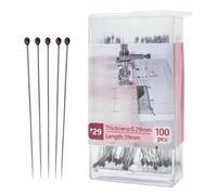 Alfileres rectos para coser, 100 piezas, alfileres extra finos de 3,8 centímetros, agujas para coser ropa y acolchar, para hacer ropa, proyectos de arte, decoración de joyas, corpiño