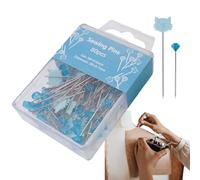 Alfileres Rectos para Costura | 80 Piezas alfileres para posicionamiento Artesanal - Suministros de Costura para proyectos de Bordado y Pegar Botones