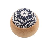 Alfiletero Alfiler Sashiko con Base de madera, soporte for alfileres, Kit de costura bordado, algodón con estampado Floral for regalo de inauguración de la casa(C14)