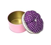 Alfiletero Almacenamiento de botones, alfiler de costura, cojín, forma de calabaza, caja de almacenamiento de alfileres de costura artesanal, Porta agujas de costura artesanal(J)