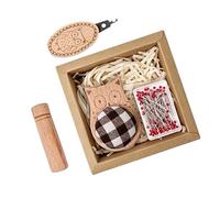 Alfiletero Lindo,Pequeño Cojín de Alfileres - Alfiletero Con Base De Madera | para Entusiastas Acolchadores Costureros Profesores de Arte Artistas Textiles Manualistas Sastres Taller Hogar Clases Estu