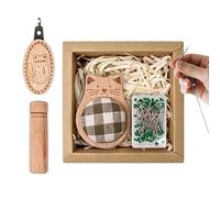 Alfiletero Lindo,Pequeño Cojín de Alfileres | Alfiletero Con Base De Madera,Para Principiantes Amantes De Manualidades Sastres Acolchadores Profesores De Arte Artistas Textiles Taller En Casa