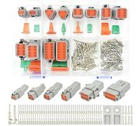 ALFOCI Kit de 116 conectores Deutsch, DT 2, 3, 4, 6, 8, 12 pines, conectores eléctricos impermeables IP67 con 40 pares de contactos sellados tamaño 16 para coche, camión, barco, 116 unidades
