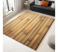 Alfombra 100 X 150 Cm Minimalismo Japonés Nudos De Bambú Bambú - Pelo Corto Lavable Y Antideslizante, Alfombra Moderna para Sala, Dormitorio, Comedor - Marrón Beige Decoración Habitación