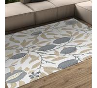 Alfombra 100x150 de área Alfombrilla Vintage Lavables Tapete Antideslizantes para salón Dormitorio Resistentes a Manchas Marfil Beige carbón Neutra áreas Interior Ultrafina del