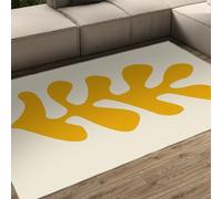 Alfombra 120x150 de área Alfombrilla Antideslizante Lavable Tapete artísticas Amarillas Forma mínima para salón Suave Pelo bajo Dormitorio Sala Juegos Interior Guardería Granja con