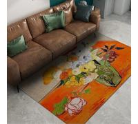 Alfombra 120x180 de área Alfombrilla Lavables Sala Estar Naturaleza Muerta Tapete Florales Antideslizantes Suaves Suelo Interior Fino Pintura clásica Que no mudan para Dormitorio Comedor