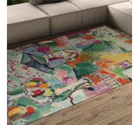 Alfombra 140x200 para salón Alfombrilla Lavable Dormitorio Cocina Naturaleza Muerta Lectura Chica y Fruta Estilo fauvismo Tapete Suave Antideslizante Pelo bajo Grande Oficina Comedor