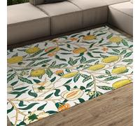 Alfombra 140x200 para salón Alfombrilla Lavable Tapete Antideslizante el jardín de Granada Comedor Oficina en casa Blandas Pelo bajo Obra Arte clásica Felpudo Cocina