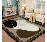 Alfombra 160x230 Lavable Alfombrilla para Dormitorio y Cocina Tapete pequeñas de Lana sintética Ultra Suave Antideslizantes Pelo bajo Que no mudan mudas Abstracta Forma Irregular en