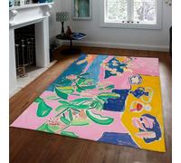 Alfombra 160x230 para salón Alfombrilla Lavable a máquina Colorido Arte Abstracto Tapete Interior Bohemias Neutras Ultra Suave Dormitorio Comedor Sala de Juegos Oficina decoración