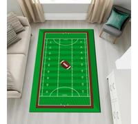 Alfombra 160x230cm BalóN De Rugby Alfombra 3D de Pelo Corto Deportes Moqueta Suave y Mullida Lavable Lavadora Adecuado para Dormitorios Estudios Salas de Estar y Pasillos a-1442