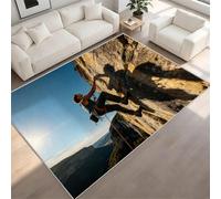 Alfombra 160x230cm Escalada en Acantilado Alfombra 3D de Pelo Corto Aventura al Aire Libre Moqueta Suave y Mullida Lavable Lavadora Adecuado para Dormitorios Estudios Salas de Estar y Pasillos c-363