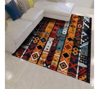 Alfombra 180x270 Azteca Alfombrilla del área Tribal nativa Americana suroeste Rayas étnicas Coloridas Tapete geométrica Lavable y Antideslizante Resistente a Manchas Suaves Grandes para